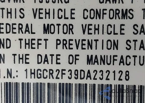 2013 Honda Accord Lx from USA, damaged, VIN 1HGCR2F39DA232128